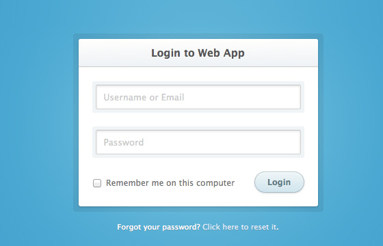 Web App Login Form